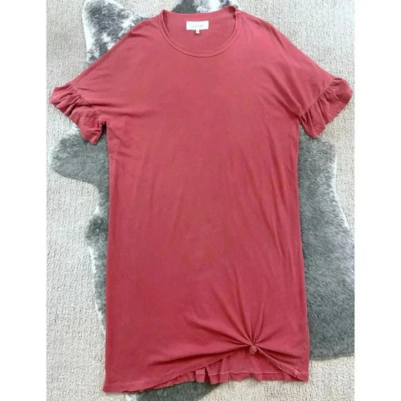 The GREAT. Ruffle Sleeve T-Shirt Dress - Picture 5 of 11